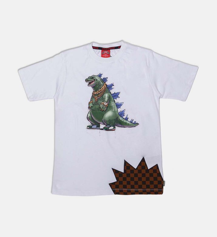 Sprayground Stylized Monster Checkerboard T-shirt, White, 12y, Packshot View