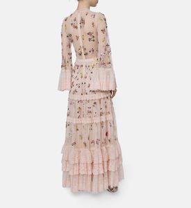 Alice and Olivia Embroidered Lace Maxi Dress, Model View