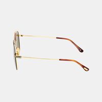 Colored Lense Double Bridge Pilot Sunglasses 60