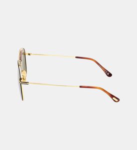 Colored Lense Double Bridge Pilot Sunglasses 60