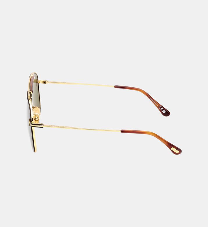 Colored Lense Double Bridge Pilot Sunglasses 60