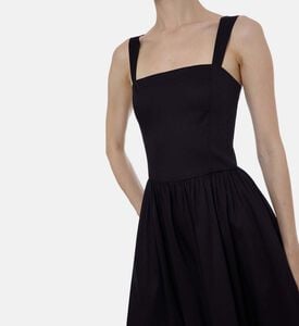 Striped Wide Straps Midi Dress Striped Wide Straps Midi Dress