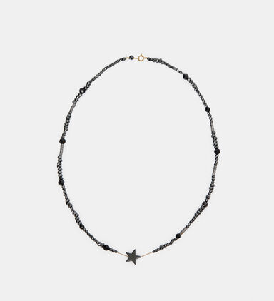 Gold Star Beaded Pendant