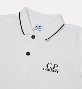 CP company Logo-detail Contrasting Trim Polo Shirt, Packshot View