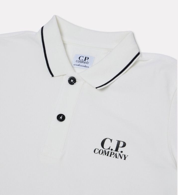 CP company Logo-detail Contrasting Trim Polo Shirt, Packshot View