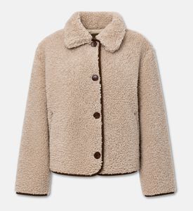 Galeries Lafayette Shearling-effect Button Jacket, Packshot View