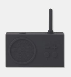 Lexon Design Tykho 3 Fm Radio Bluetooth Speaker, Black, Packshot View