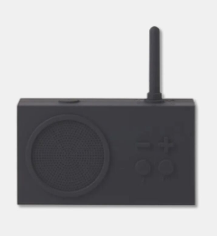 Lexon Design Tykho 3 Fm Radio Bluetooth Speaker, Black, Packshot View