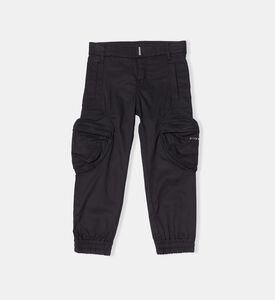 Gabardine Logo Metal Plate Trousers