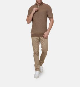 قميص بولو بمزيج كتان