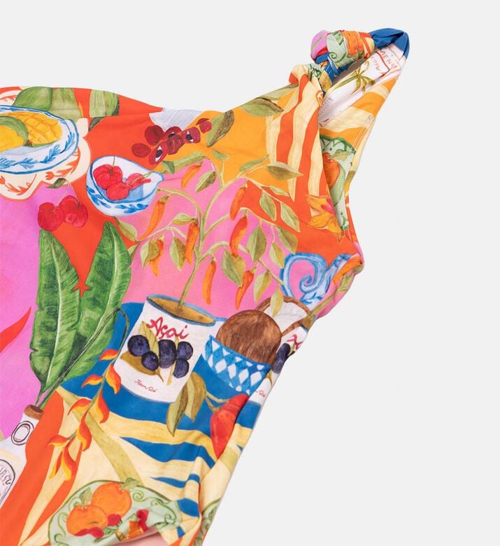 Farm Rio Exotic Floral-print One-shoulder Swimsuit, Packshot View Farm Rio Exotic Floral-print One-shoulder Swimsuit, Packshot View
