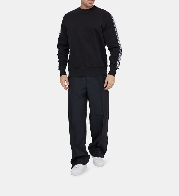 بنطال بحزام خصر بلوغو العلامة بساق مستقيمة