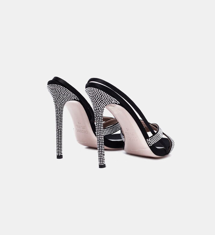 صندل كريسي بأحجار الراين بسير خلفي مفتوح