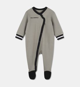 Karl Lagerfeld Logo-trim Sleepsuit, Bib  Beanie Set, Packshot View