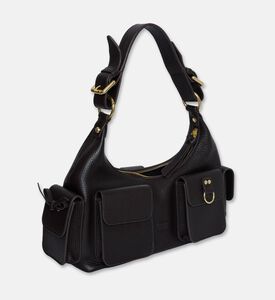 The Kooples Amelia Leather Gold-toned Hardware Hobo Bag, Packshot View