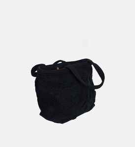 حقيبة يد قطني بتفاصيل بوم بوم