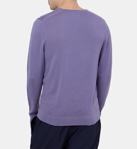 سترة بشعار مطرز من صوف الميرينو