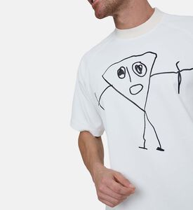 تيشيرت قطن بطبعة شريحة بيتزا