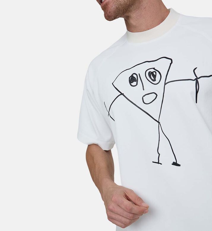 تيشيرت قطن بطبعة شريحة بيتزا