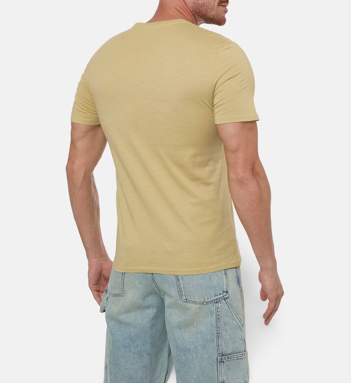 Galeries Lafayette Shishron Organic Cotton T-shirt, Beige, L, Model View