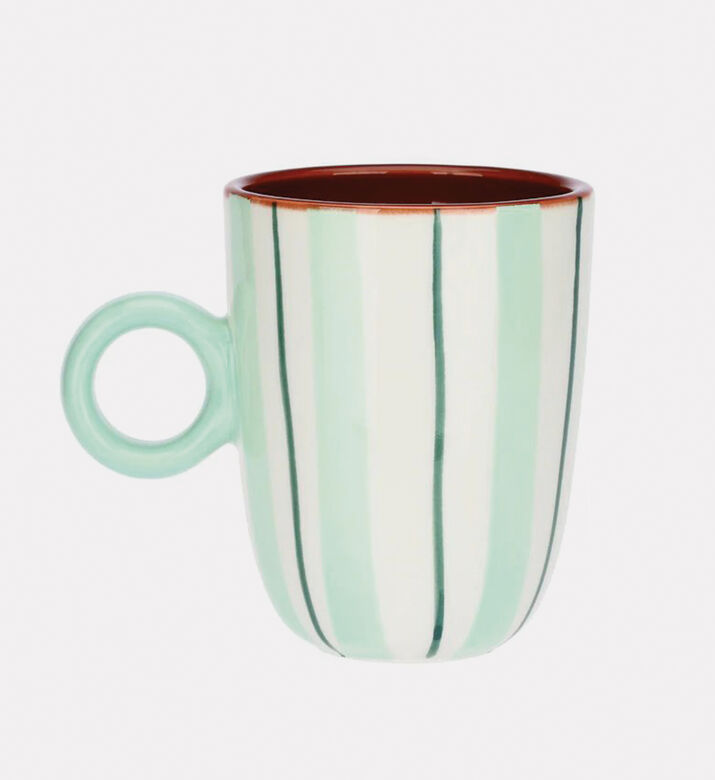 Thun Mug Stripes Blue Attimi, Green, Packshot View