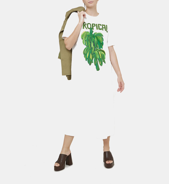 Tropical-inspired T-shirt Dress