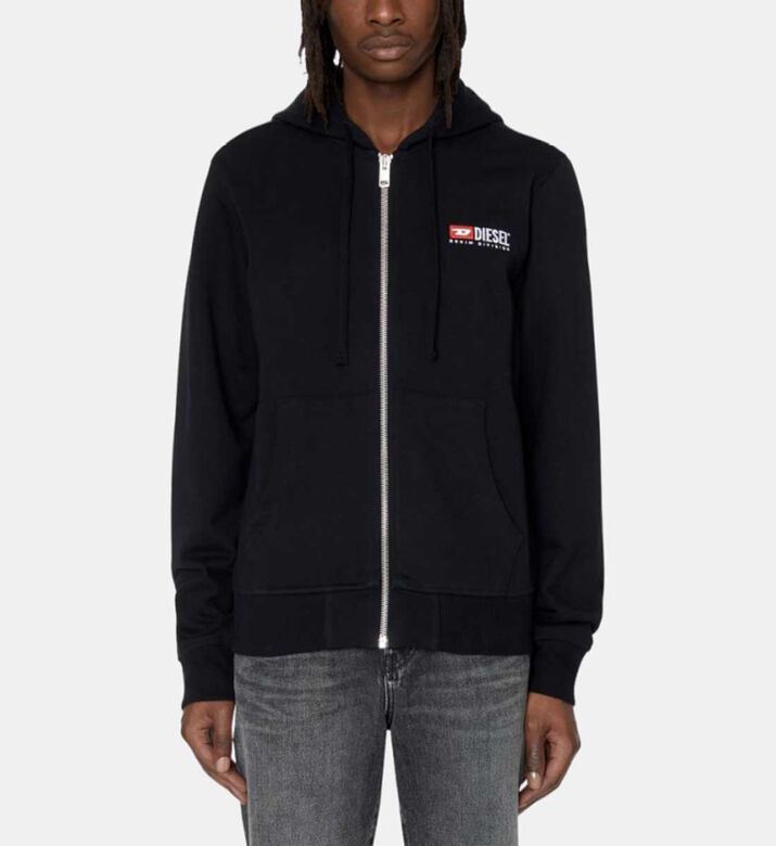 Cotton Jersey Zip-up Hoodie