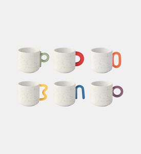 Porcelain 6-piece Coffee Cup Set