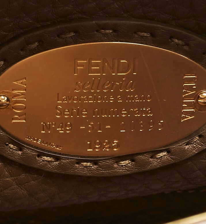 Fendi Preowned Fendi Brown Mini Peekaboo Top Handle Bag, Packshot View