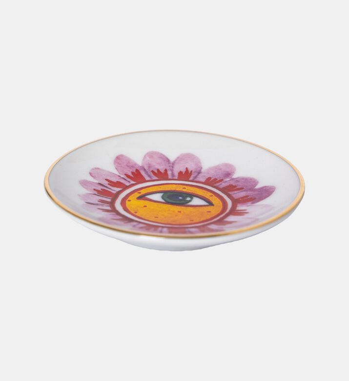Flower Eye Gold-rimmed Plate