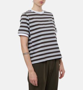 Samsoe Sacamina Two-tone Stripes Straight T-shirt, Model View