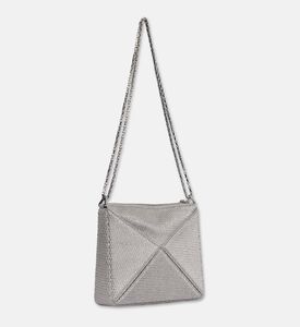 Mlouye Flex Suede Top Handle Mini Bag, Silver, Packshot View