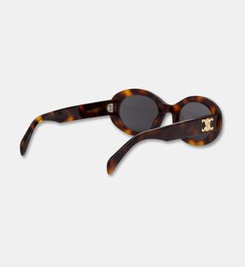 Celine Acetate Oval Logo-embellished Sunglasses, Terracotta, Packshot View