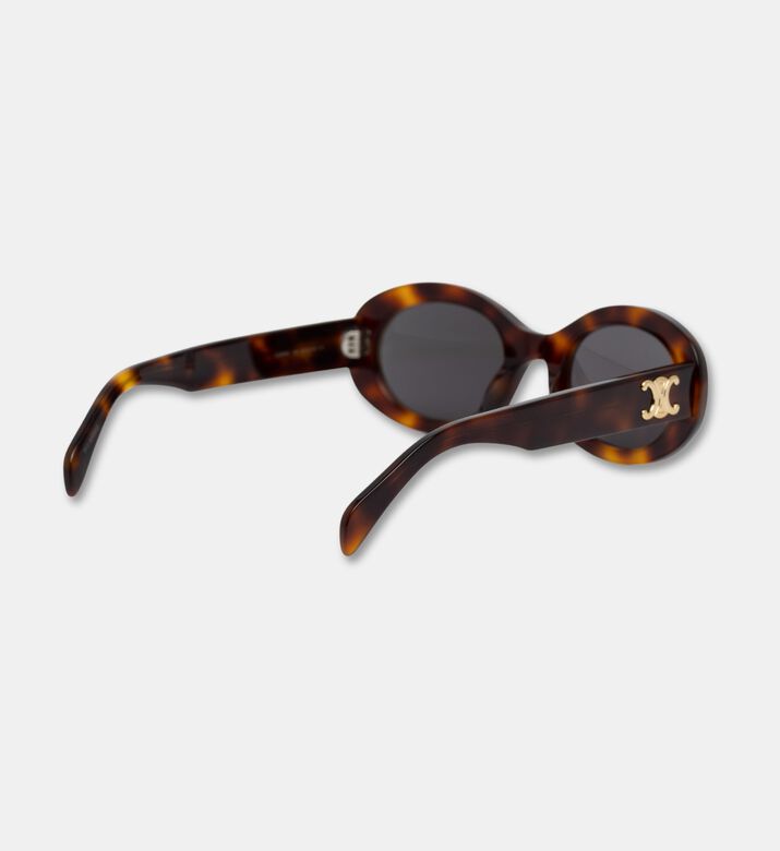 Celine Acetate Oval Logo-embellished Sunglasses, Terracotta, Packshot View