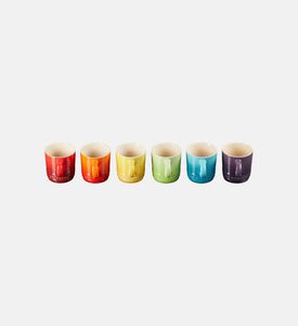 Stoneware Rainbow Espresso Mug Set