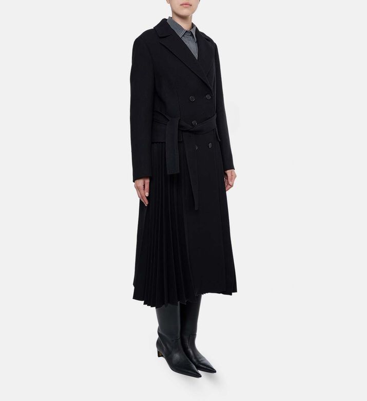 Beatrice B Double-breasted Closure Coat, Model View