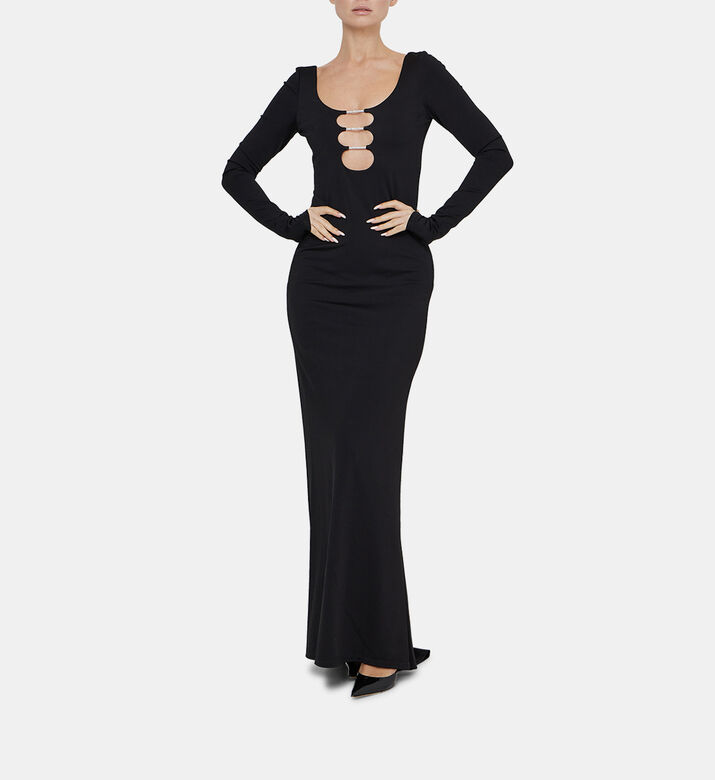 Kalena Scoop Neck Cutout Maxi Dress