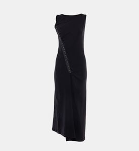 Asymmetrical Draped Midi Dress Asymmetrical Draped Midi Dress
