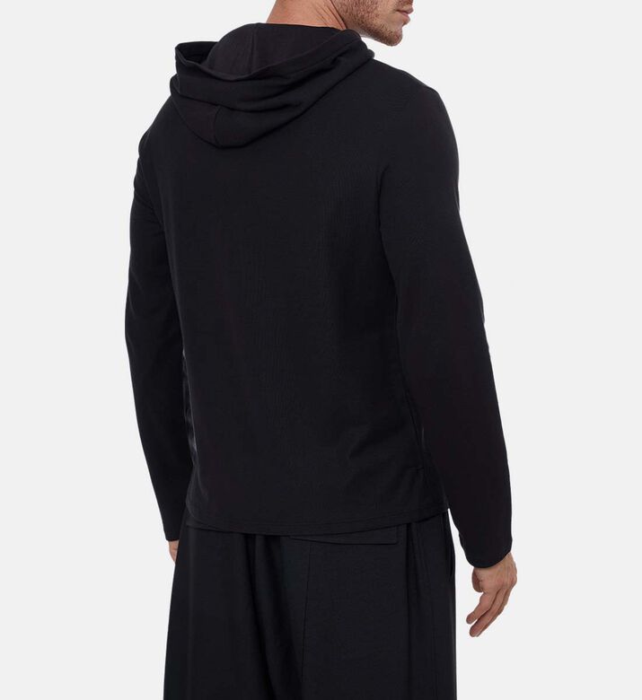 Vince Pima Long-sleeve Regular-fit Hooded Sweater, Model View