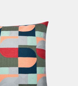 Home Deco and More Harmony Cotton Embroidered Filled And Vaccumed Cushion, Packshot View