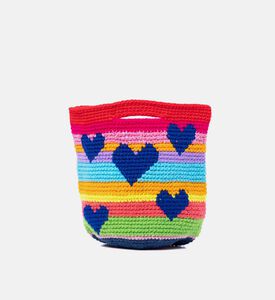 Wool Rainbow Stripe Pattern Bag Wool Rainbow Stripe Pattern Bag