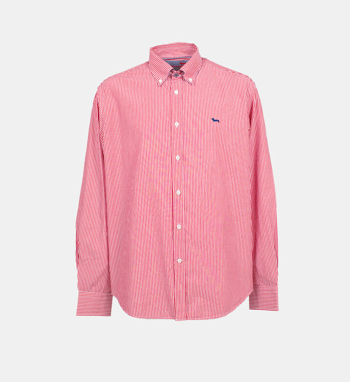 Cotton-blend Alternating Stripes Shirt