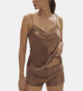 Dreamy Silk Lace Trim V-neck Top Dreamy Silk Lace Trim V-neck Top