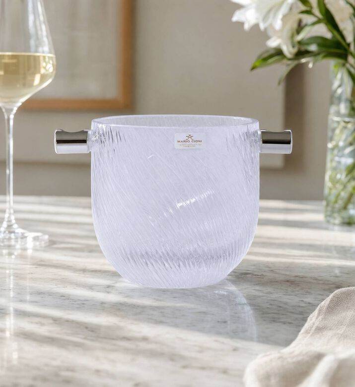 Mario Cionni Hair Toles Crystal Ice Bucket, Model View