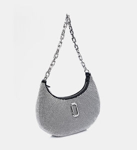 حقيبة صغيرة بأحجار راين وتصميم مقوس