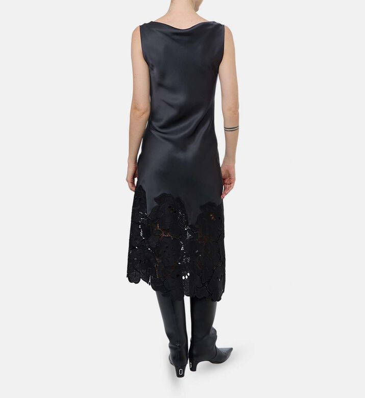 Beatrice B Floral-embroidery Sleeveless Dress, Model View