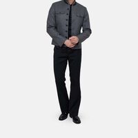 Wool Long-sleeve High Neck Jacket