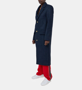 Wool Blend Flap Pockets Coat