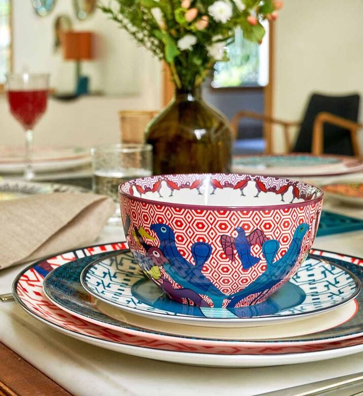 وعاء بورسلين طيور الجنة M وعاء بورسلين طيور الجنة M