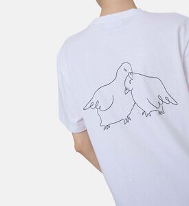 تيشيرت باينفيل مطرز بإبرة مزدوجة